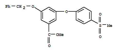 Benzoic acid, 3-[4-(methylsulfonyl)phenoxy]-5-(phenylmethoxy)-, methyl ester Structure,871656-49-4Structure