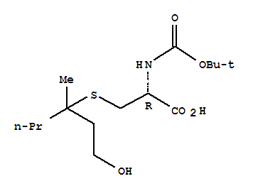 (2R)-2-(tert-butoxycarbonylamino)-3-(1-hydroxy-3-methylhexan-3-ylthio)propanoic acid Structure,872188-55-1Structure