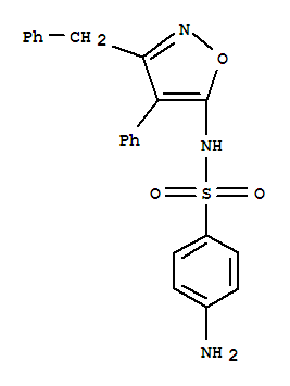 Sulfanilamide, n1-(3-benzyl-4-phenyl-5-isoxazolyl)- (5ci) Structure,874505-09-6Structure