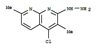 1-(5-Chloro-2,6-dimethyl-1,8-naphthyridin-7-yl)hydrazine Structure,874825-73-7Structure