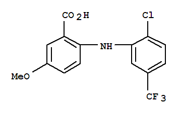 Benzoic acid,2-[[2-chloro-5-(trifluoromethyl)phenyl]amino]-5-methoxy- Structure,883044-26-6Structure