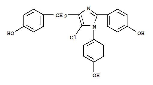 4,4-(5-Chloro-4-(4-hydroxybenzyl)-1h-imidazole-1,2-diyl)diphenol Structure,885268-49-5Structure