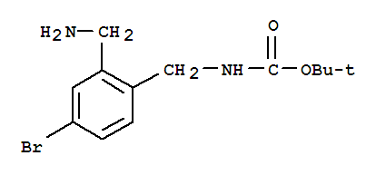 Tert-butyl 2-(aminomethyl)-4-bromobenzylcarbamate Structure,885269-64-7Structure