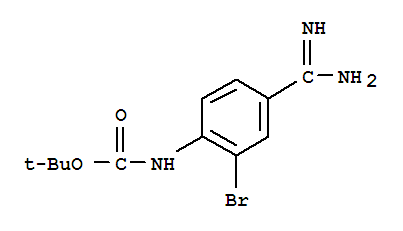 1-Boc-amino-2-bromo-4-carbamimidoyl-benzene Structure,885270-21-3Structure