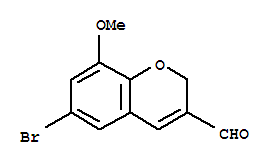 6-Bromo-8-methoxy-2h-1-benzopyran-3-carboxaldehyde Structure,885271-15-8Structure