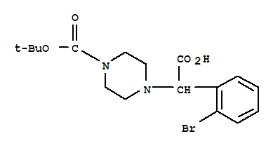 2-(4-Boc-piperazinyl)-2-(2-bromo-phenyl)acetic acid Structure,885273-04-1Structure