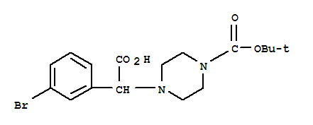 2-(4-Boc-piperazinyl)-2-(3-bromo-phenyl)acetic acid Structure,885273-07-4Structure