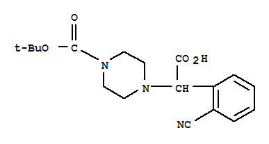 2-(4-Boc-piperazinyl)-2-(2-cyano-phenyl)acetic acid Structure,885274-31-7Structure