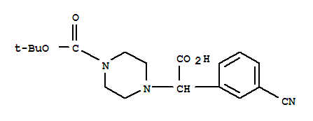 2-(4-Boc-piperazinyl)-2-(3-cyano-phenyl)acetic acid Structure,885274-33-9Structure