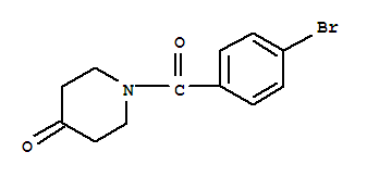 1-(4-Bromo-benzoyl)-piperidin-4-one Structure,885274-92-0Structure