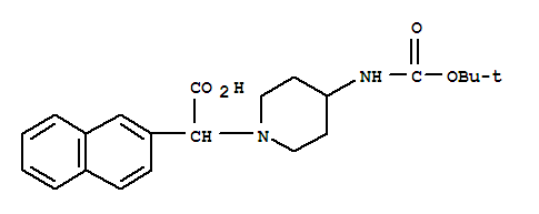 (4-Boc-amino-piperidin-1-yl)-naphthalen-2-yl-acetic acid Structure,885275-41-2Structure