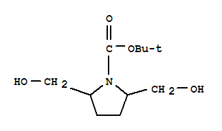 1-Boc-2,5-bis-hydroxymethyl-pyrrolidine Structure,885277-59-8Structure