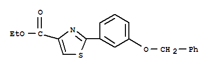 2-(3-Benzyloxy-phenyl)-thiazole-4-carboxylic acid ethyl ester Structure,885278-60-4Structure