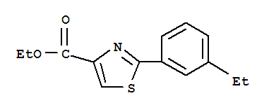 2-(3-Ethyl-phenyl)-thiazole-4-carboxylic acid ethyl ester Structure,885278-81-9Structure