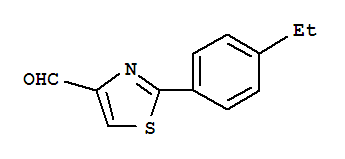 2-(4-Ethyl-phenyl)-thiazole-4-carbaldehyde Structure,885279-27-6Structure