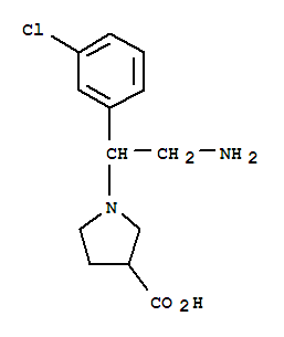 1-[2-aMino-1-(3-chloro-phenyl)-ethyl]-pyrrolidine-3-carboxylic acid Structure,886363-92-4Structure