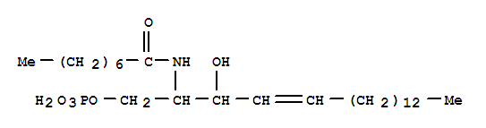 (4E)-3-hydroxy-2-(octanoylamino)-4-octadecen-1-yl dihydrogen phosphate Structure,887353-95-9Structure