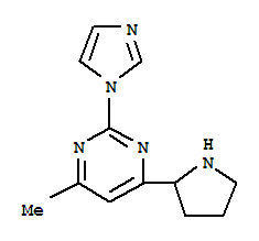 2-(1H-imidazol-1-yl)-4-methyl-6-(2-pyrrolidinyl)pyrimidine Structure,888313-62-0Structure