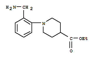 1-(2-Aminomethyl-phenyl)-piperidine-4-carboxylic acid ethyl ester Structure,889947-86-8Structure