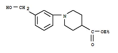 1-(3-Hydroxymethyl-phenyl)-piperidine-4-carboxylic acid ethyl ester Structure,889956-03-0Structure