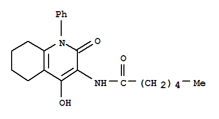 Hexanamide, n-(1,2,5,6,7,8-hexahydro-4-hydroxy-2-oxo-1-phenyl-3-quinolinyl)- Structure,893601-94-0Structure