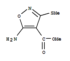 4-Isoxazolecarboxylicacid,5-amino-3-(methylthio)-,methylester(7ci) Structure,89533-01-7Structure