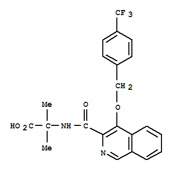 Alanine, 2-methyl-n-[[4-[[4-(trifluoromethyl)phenyl]methoxy]-3-isoquinolinyl]carbonyl]- Structure,897390-04-4Structure