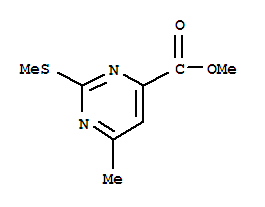 Methyl 6-methyl-2-(methylthio)pyrimidine-4-carboxylate Structure,90007-36-6Structure