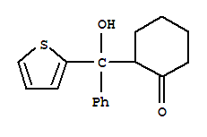 Cyclohexanone, 2-(hydroxyphenyl-2-thienylmethyl)- Structure,90128-15-7Structure