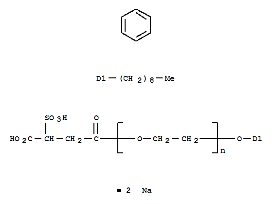 Alpha-(3-carboxy-1-oxo-3-sulfopropyl)-omega-(nonylphenoxy)-poly(oxy-1,2-ethanediyl) sodium salt(1:2) Structure,9040-38-4Structure