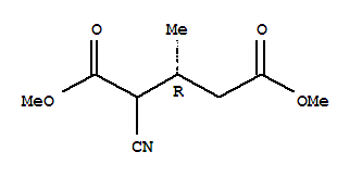 Pentanedioic acid, 2-cyano-3-methyl-, dimethyl ester, (3r)-(9ci) Structure,906126-78-1Structure