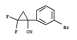 1-(3-Bromo-phenyl)-2,2-difluoro-cyclopropanecarbonitrile Structure,908333-94-8Structure