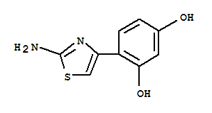 2-(2-Amino-thiazol-4-yl)-benzene-1,4-diol Structure,90850-44-5Structure