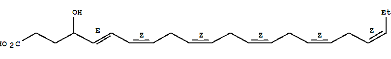 (5E,7z,10z,13z,16z,19z)-4-hydroxy-5,7,10,13,16,19-docosahexaenoic acid Structure,90906-40-4Structure