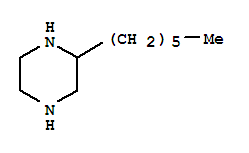 Piperazine, 2-hexyl-(7ci,9ci) Structure,91015-24-6Structure