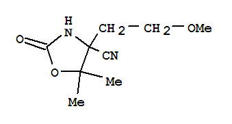 4-Oxazolidinecarbonitrile,4-(2-methoxyethyl)-5,5-dimethyl-2-oxo-(7ci) Structure,91054-93-2Structure