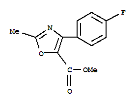 5-Oxazolecarboxylic acid, 4-(4-fluorophenyl)-2-methyl-, methyl ester Structure,914287-71-1Structure