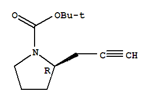 1-Pyrrolidinecarboxylic acid, 2-(2-propyn-1-yl)-, 1,1-dimethylethyl ester, (2R)- Structure,916263-17-7Structure