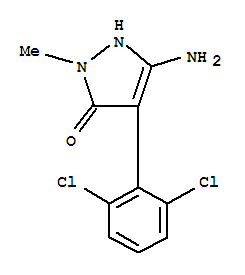 5-Amino-4-(2,6-dichlorophenyl)-1,2-dihydro-2-methyl-3h-pyrazol-3-one Structure,923972-91-2Structure