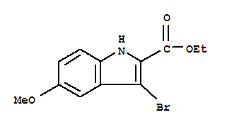 1H-Indole-2-carboxylic acid, 3-bromo-5-methoxy-, ethyl ester Structure,92622-96-3Structure