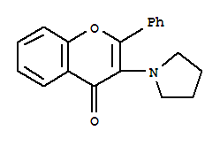 4H-1-benzopyran-4-one,2-phenyl-3-(1-pyrrolidinyl)-(9ci) Structure,92908-98-0Structure