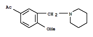 1-[4-mEthoxy-3-(piperidin-1-ylmethyl)phenyl]ethanone Structure,93201-36-6Structure