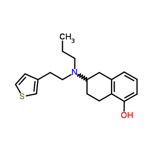 1-Naphthalenol, 5,6,7,8-tetrahydro-6-[propyl[2-(3-thienyl)ethyl]amino]- Structure,102121-00-6Structure