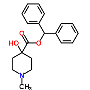 Benzhydryl 4-hydroxy-1-methylpiperidine-4-carboxylate Structure,102395-66-4Structure