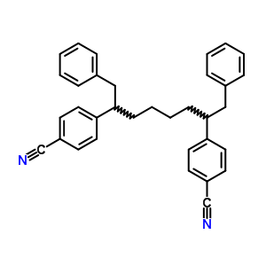 Benzonitrile,4,4-[1,6-bis(phenylmethyl)-1,6-hexanediyl]bis- Structure,10270-32-3Structure