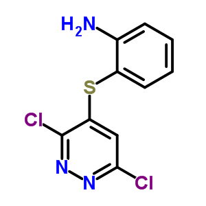 Benzenamine,2-[(3,6-dichloro-4-pyridazinyl)thio]- Structure,10344-41-9Structure