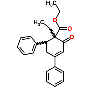 3-Cyclohexene-1-carboxylicacid, 1-ethyl-2-oxo-4,6-diphenyl-, ethyl ester Structure,10346-10-8Structure