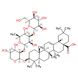 Oleanolic acid 3-o-β-d-glucosyl-( 1→3)-α-l-ramnosyl(1→2)-α-l-arabinoside Structure,103956-33-8Structure