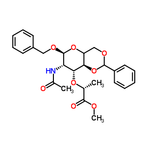 Benzyl n-acetyl-4,6-o-benzylidene-alpha-d-muramic acid methyl ester Structure,104371-51-9Structure