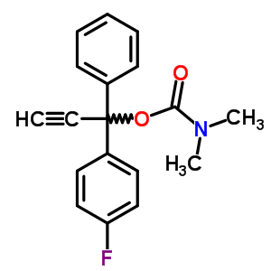 Carbamic acid,dimethyl-, 1-(p-fluorophenyl)-1-phenyl-2-propynyl ester (7ci,8ci) Structure,10473-90-2Structure